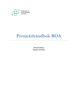 Prosjekthåndbok BOA