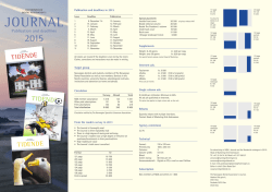 Publication plan. - Advertising rates. - Subscription