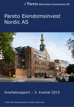 Pareto Eiendomsinvest Nordic AS
