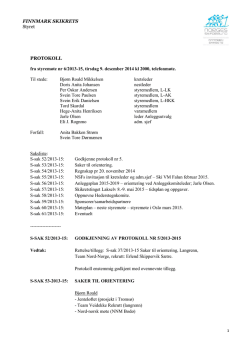 Protokoll styremøte nr 6 - 2013-2015