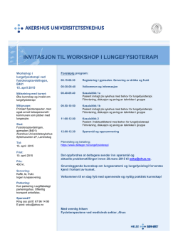 Workshop lungefysioterapi - Akershus universitetssykehus