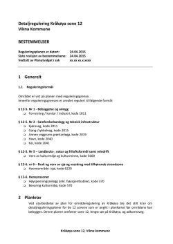 Kråkøya sone 12 - bestemmelser