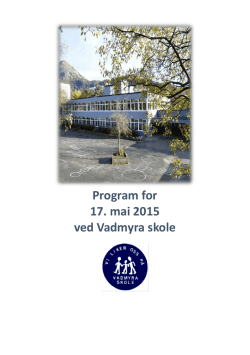 Program for 17.mai 2015 - Endelig versjon