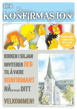 konfinfo siljan 2016 - Siljan kirkelige fellesråd