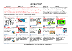 Månedsplan August 2015