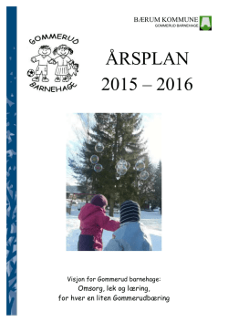 Årsplan 2015 - 2016