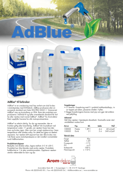 AdBlue ® produktblad konsument - Arom