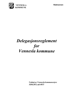 Delegasjonsreglement for Vennesla kommune