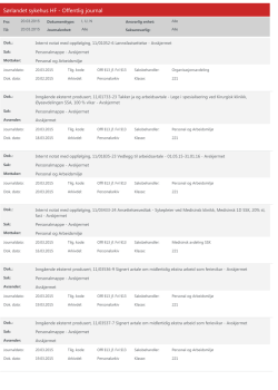 2015 03 20 Offentlig journal SSHF