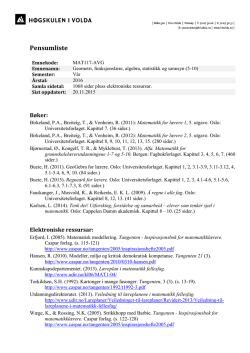 MAT117-AVG Geometri, funksjonslære, algebra, statistikk og sannsyn