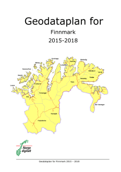Geodataplan for Finnmark 2015 – 2018