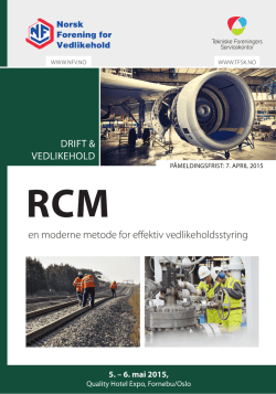 RCM en moderne metode for effektiv vedlikeholdsstyring