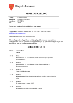 Kommunestyret 2015-10-29