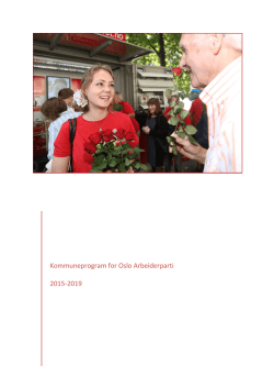 Kommuneprogram for Oslo Arbeiderparti 2015-2019