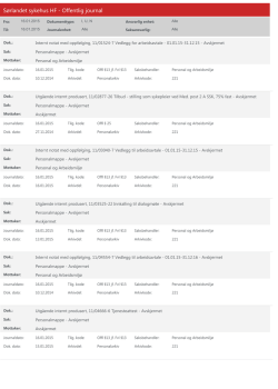 2015 01 16 Offentlig journal SSHF