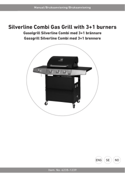 Silverline Combi Gas Grill with 3+1 burners