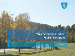 Muligheten for å lykkes Røyken kommune