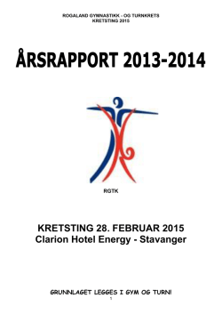 2013 – 2014 Årsrapport - Norges gymnastikk og turnforbund