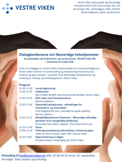 Invitasjon dialogkonferanse september