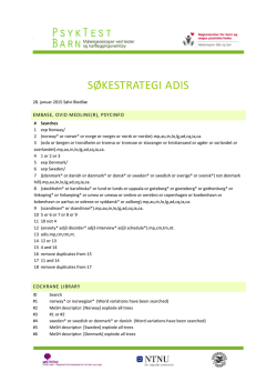 SØKESTRATEGI ADIS