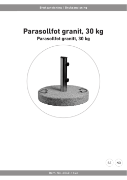 Parasollfot granit, 30 kg