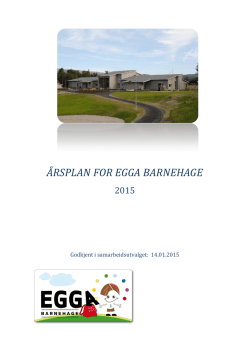 årsplan for egga barnehage 2015