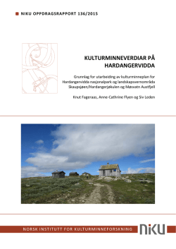 Kulturminneverdiar på Hardangervidda