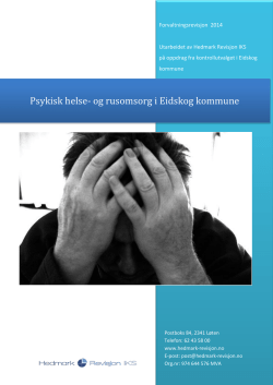 Rapport FR-psykiatri/rus - Glåmdal sekretariat IKS