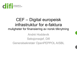 CEF – Digital europeisk infrastruktur for e-faktura