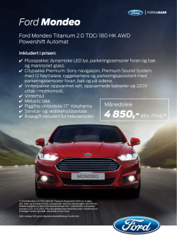 Ford Mondeo - Ford Lease