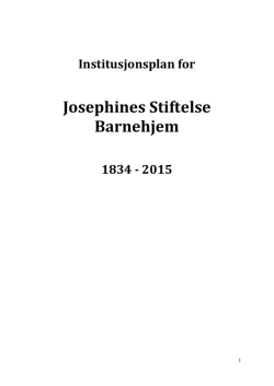 Institusjonsplan - Josephines Stiftelse