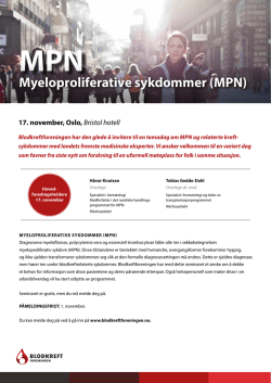 Myeloproliferative sykdommer (MPN)