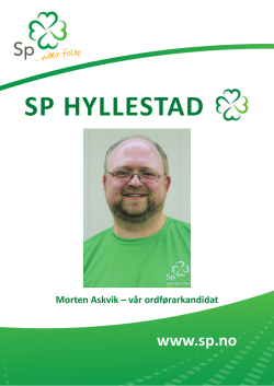 SP HYLLESTAD - Senterpartiet