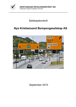 Selskapskontroll 2015 - Kristiansand kommune