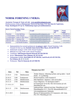 Utskriftsversjon 2015 - Norsk Forening Nerja