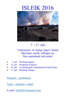 ISLEIK 2016