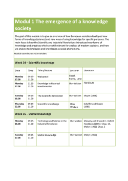 Modul 1 The emergence of a knowledge society