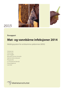 Mat- og vannbårne infeksjoner 2014