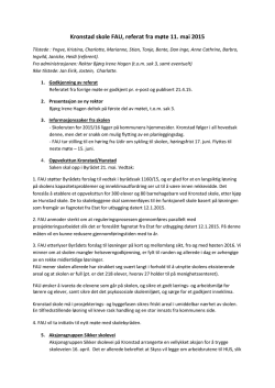 Referat fra FAU Kronstad skole-11.05.2015