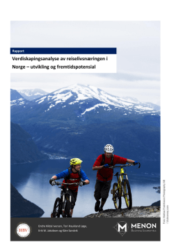 Verdiskapingsanalyse av reiselivsnæringen i Norge – utvikling og
