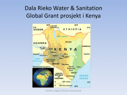 Dala Rieko Water & Sanitation Global Grant prosjekt i