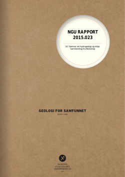 NGU RAPPORT 2015.023 - Norges geologiske undersøkelse