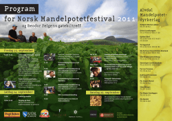 Program for Norsk Mandelpotetfestival 2011