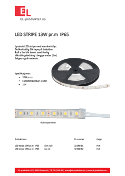 LED STRIPE 13W pr.m IP65 - El