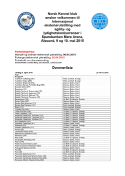 Dommerliste - Norsk Kennel Klub