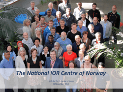 Presentation of The National IOR Centre of Norway