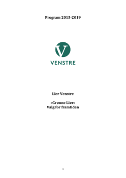 Program 2015-‐2019 Lier Venstre