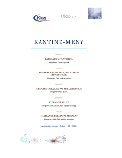 KANTINE-MENY