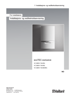 Installasjonsveiledning ecoTEC exclusive Enhetstype VC
