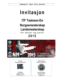 NM 2015 invitasjon - ITF Taekwon